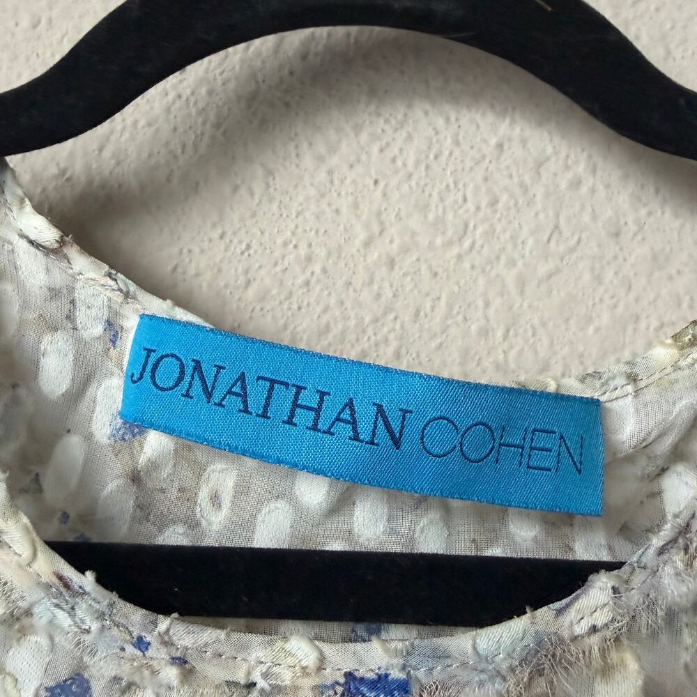 Jonathan Cohen Abstract Floral Cold Shoulder Blouse Size S - Picture 4 of 5